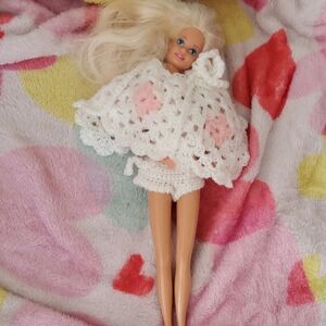 Barbie Super Star Era 1966 with White and Pink Crochet Outfit